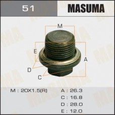 51 MASUMA Різьбова пробка, Масляний піддон