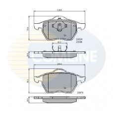 CBP01092 COMLINE КомплеК т гальмівних колодок, дискове гальмо