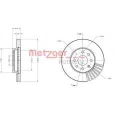 6110547 METZGER Гальмівний диск