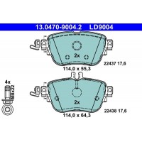 13.0470-9004.2 ATE Комплект гальмівних колодок дисковий гальм