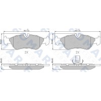 FO 886281 FOMAR Friction Комплект гальмівних колодок дисковий гальм