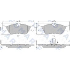 FO 886281 FOMAR Friction Комплект гальмівних колодок дисковий гальм