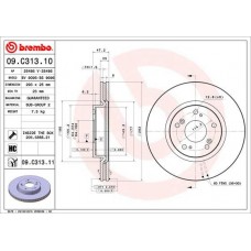 09.C313.11 BREMBO Гальмівний диск