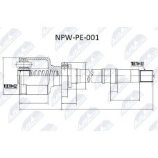 NPW-PE-001 NTY Шарнирный комплект, Привідний вал