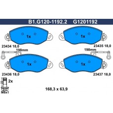 B1.G120-1192.2 GALFER Комплект гальмівних колодок дисковий гальм