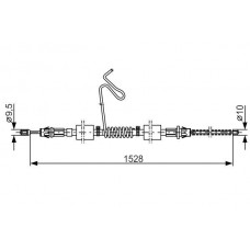1 987 477 178 BOSCH Тросик, cтояночный тормоз