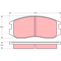 GDB1129 TRW КомплеК т гальмівних колодок, дискове гальмо