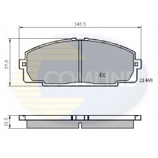 CBP0459 COMLINE Комплект гальмівних колодок дисковий гальм