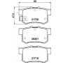 8DB 355 015-611 HELLA Комплект гальмівних колодок, дискове гальмо