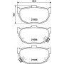 8DB 355 006-411 HELLA Комплект гальмівних колодок, дискове гальмо