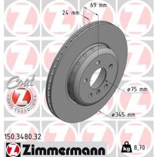 150.3480.32 ZIMMERMANN Гальмівний диск