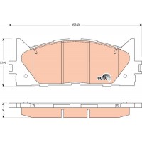 GDB3429 TRW Комплект гальмівних колодок дисковий гальм