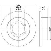 8DD 355 110-831 HELLA Гальмівний диск