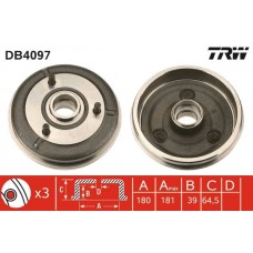 DB4097 TRW Гальмівний барабан