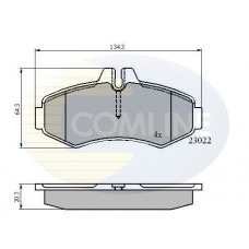 CBP0480 COMLINE Комплект гальмівних колодок дисковий гальм