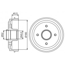 0 986 477 157 BOSCH Гальмівний барабан