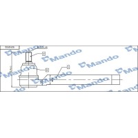 DSA020622 MANDO Наконечник поперечної кермової тяги