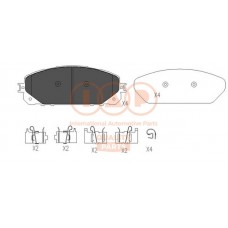 704-10053 IAP QUALITY PARTS Комплект гальмівних колодок дисковий гальм