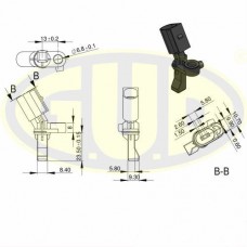 GABS01035 G.U.D. Датчик частота обертання колеса