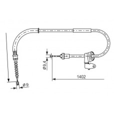1 987 482 226 BOSCH Тросик, cтояночный тормоз
