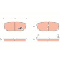 GDB3344 TRW Комплект гальмівних колодок дисковий гальм
