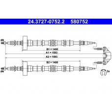 24.3727-0752.2 ATE Тросик, cтояночный тормоз
