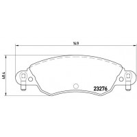 P 61 070 BREMBO Комплект гальмівних колодок дисковий гальм