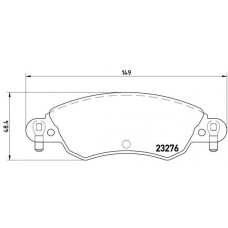 P 61 070 BREMBO Комплект гальмівних колодок дисковий гальм