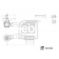 183180 FEBI BILSTEIN Наконечник поперечної кермової тяги