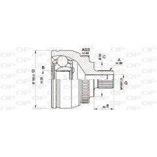 CVJ5516.10 OPEN PARTS Шарнирный комплект, Привідний вал