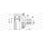 CVJ5516.10 OPEN PARTS Шарнирный комплект, Привідний вал