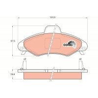 GDB1349 TRW Комплект гальмівних колодок дисковий гальм