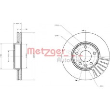 6110112 METZGER Гальмівний диск