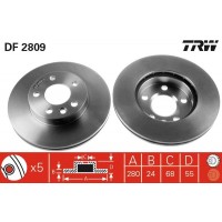 DF2809 TRW Гальмівний диск