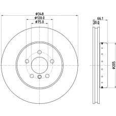 8DD 355 120-651 HELLA Гальмівний диск