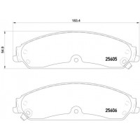 P 23 149 BREMBO Комплект гальмівних колодок дисковий гальм