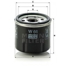 W 66 MANN-FILTER Масляний фільтр