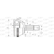 CVJ5093.10 OPEN PARTS Шарнирный комплект, Привідний вал