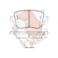 RB2152 R BRAKE Комплект гальмівних колодок дисковий гальм