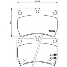 P 49 016 BREMBO КомплеК т гальмівних колодок, дискове гальмо