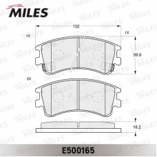 E500165 MILES Комплект гальмівних колодок дисковий гальм