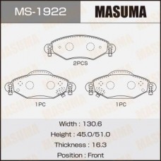 MS-1922 MASUMA Комплект гальмівних колодок