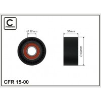 15-00 CAFFARO Паразитный / ведущий ролик, Поліклиновий ремінь