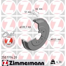 250.1774.20 ZIMMERMANN Гальмівний барабан