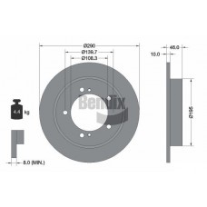 BDS1485 BENDIX Braking Гальмівний диск