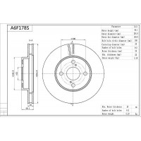 A6F178S AISIN Гальмівний диск