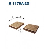 Фільтр повітря у внутрішньому просторі FILTRON K 1179A-2x