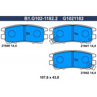 B1.G102-1182.2 GALFER Комплект гальмівних колодок дисковий гальм