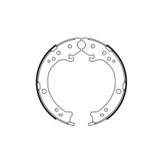 0 986 487 765 BOSCH Комплект гальмівних колодок, стояночная тормозная система