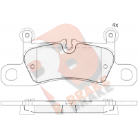 RB1987 R BRAKE Комплект гальмівних колодок дисковий гальм